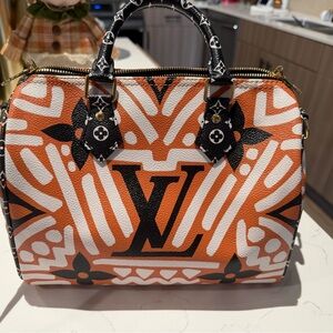 Louis Vuitton Orange and Black Satchel